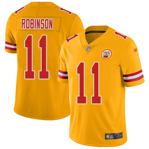 Men Kansas City Chiefs #11 Robinson Demarcus Limited Gold Inverted Legend Football Nike NFL Jersey->nfl t-shirts->Sports Accessory